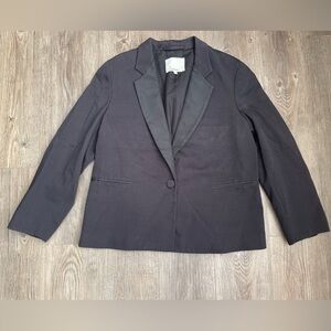 Phillip Lim 3.1 Green 3/4 Cotton Blazer Black 6
